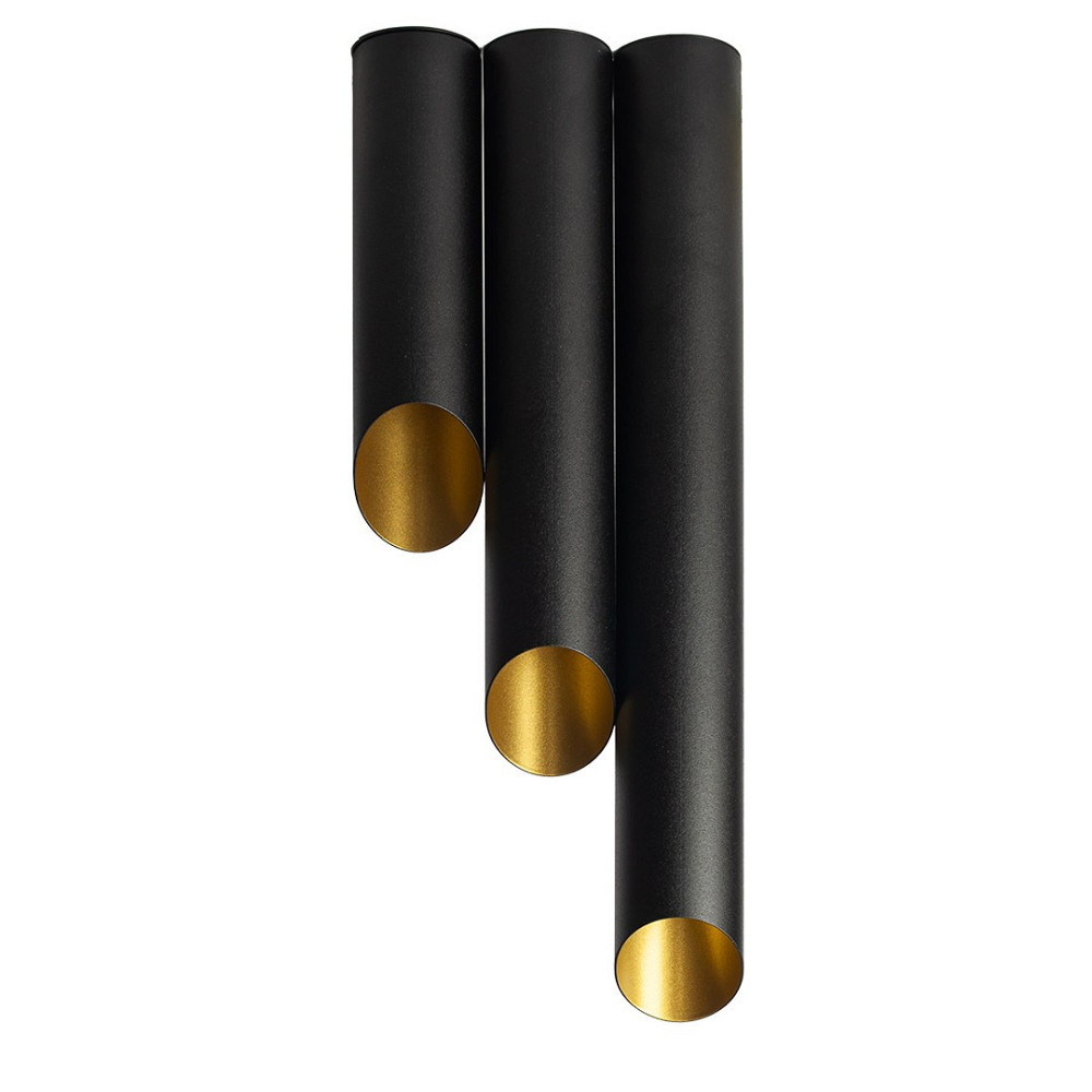 Светильник потолочный Slice под три лампы Е27 NL 382819 BK+GD черный+золото внутри Киев - изображение 2