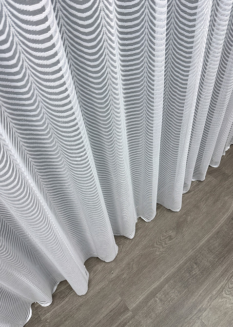 Тюль жакардова колір білий 1229т Київ - фото 5