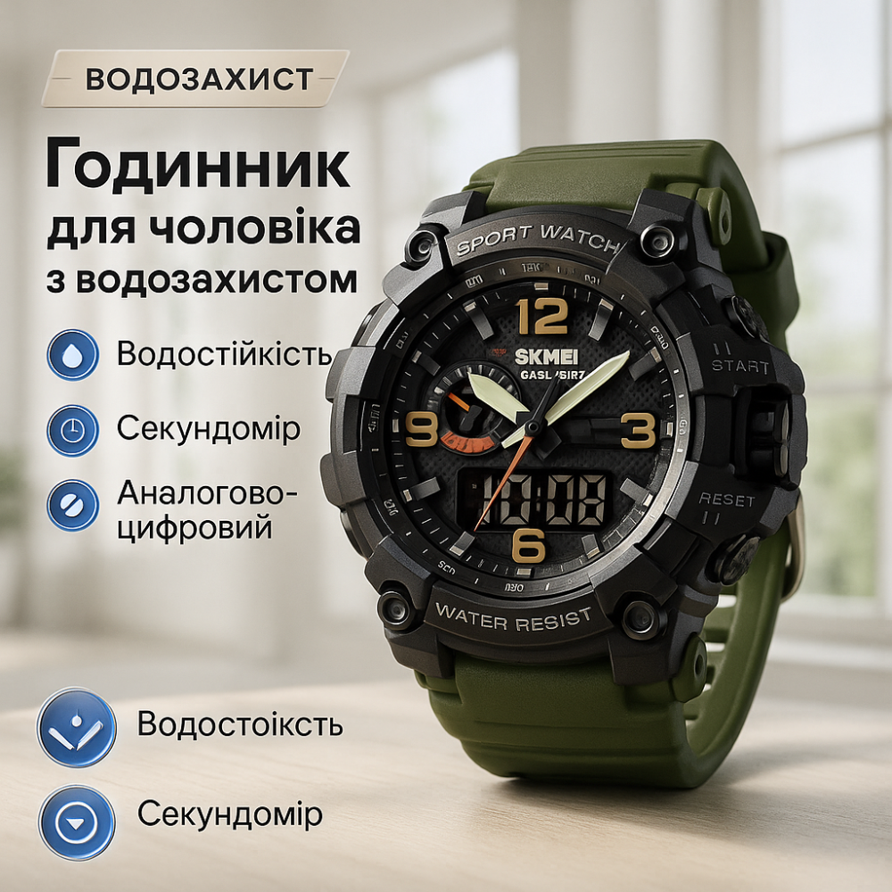 Армійський годинник топ SKMEI, Сучасний військовий годинник Водонепроникний XE-31 Львів - фото 16