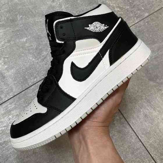 Кроссовки Nike AIR Jordan Белые Мужские Черные Джорданы Высокие Найк (размеры: 41,42,43,44,45) Днепр