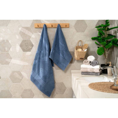 Полотенце Ardesto набор махровых Lotus 2 шт 50х90 см индиго, 70х140см, 100% хлопок, синий (ART2357NA) Винница - изображение 4