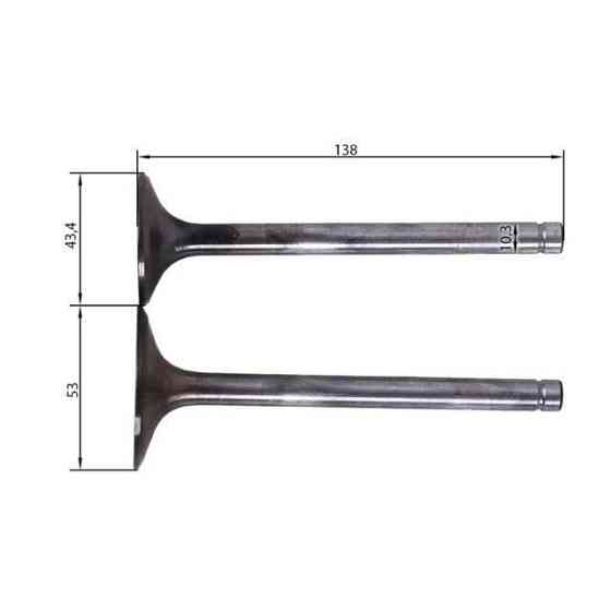 Клапана, к-т SF-138-2 Шифенг 240 Мукачево