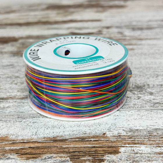 Монтажный провод 30AWG 0.25мм, 240м, 8 цветов, одножильный для пайки и накрутки Киев