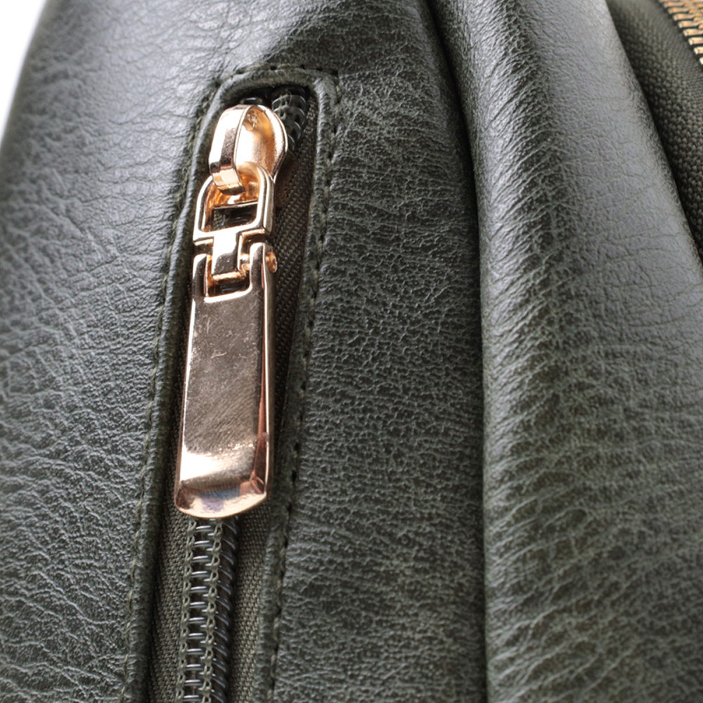 Зручна жіноча сумка з однією лямкою через плече з екошкіри Vintage 22756 Зелений Київ - фото 5