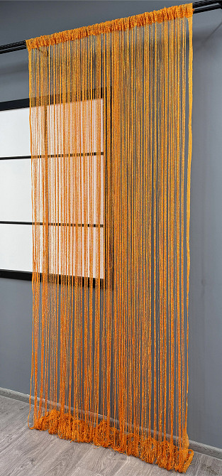 Штори-нитки "Кісея" з люрексом Помаранчевий 300х300см 1 шт (61-087) Київ - фото 4