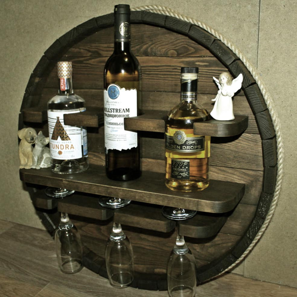 Настенная винная полка 
