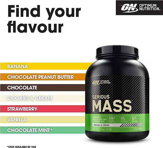 Гейнер Optimum Nutrition EU Serious Mass 2727 g (Chookies cream) Луцк