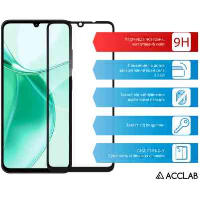 Скло захисне ACCLAB Full Glue ZTE Blade A35 Black (1283126598845) Вінниця