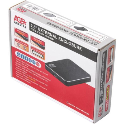 Карман внешний AgeStar 2.5", USB3.1, черный (31UB2A18 (Black)) Винница - изображение 4