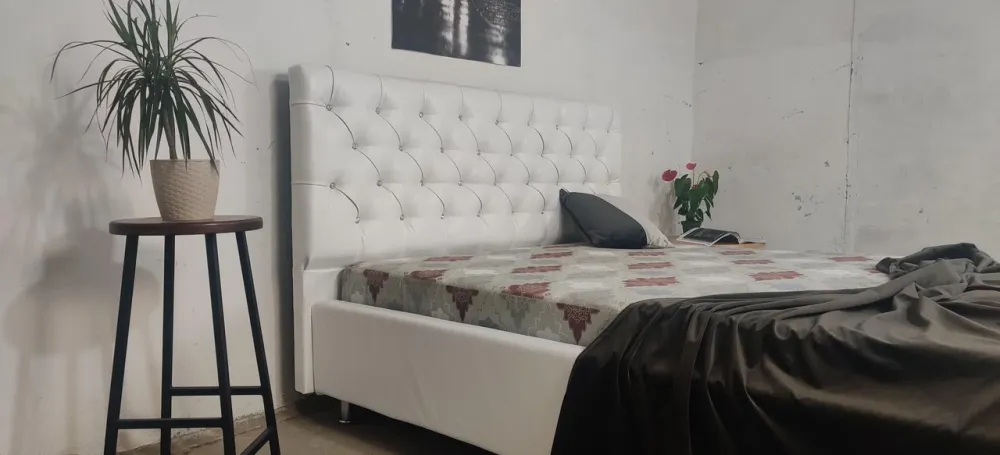 Ліжко BNB Arizona Premium 90 х 200 см Стразы З додатковою металевою цільнозварною рамою Екошкіра Білий Київ - фото 7