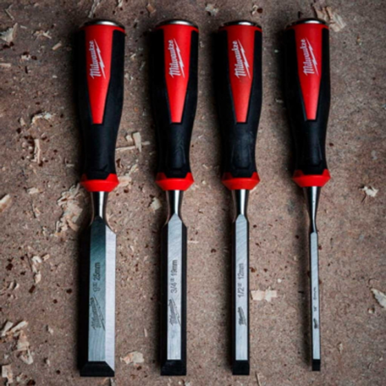 Профессиональный набор плоских стамесок MILWAUKEE 6, 12, 19, 25 мм - 4 шт (4932479897) Киев