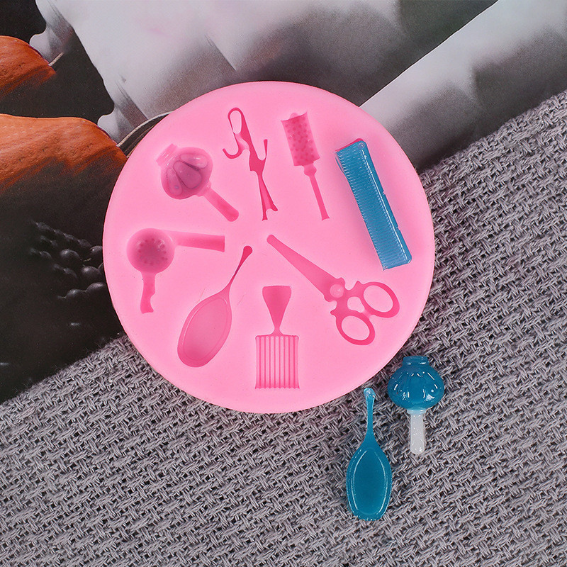 Силиконовый молд Парикмахерская 8 см розовый Киев - изображение 6