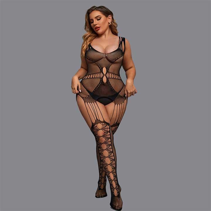 Сексуальный бодистокинг с имитацией чулок L-XXL– Эротическое бельё Винница - изображение 2