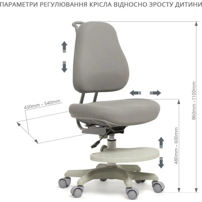 Дитяче крісло Cubby Paeonia Grey Вінниця - фото 9