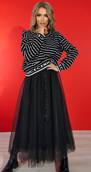 Свитер в полоску с красивыми резинками (48-52) Киев - изображение 2