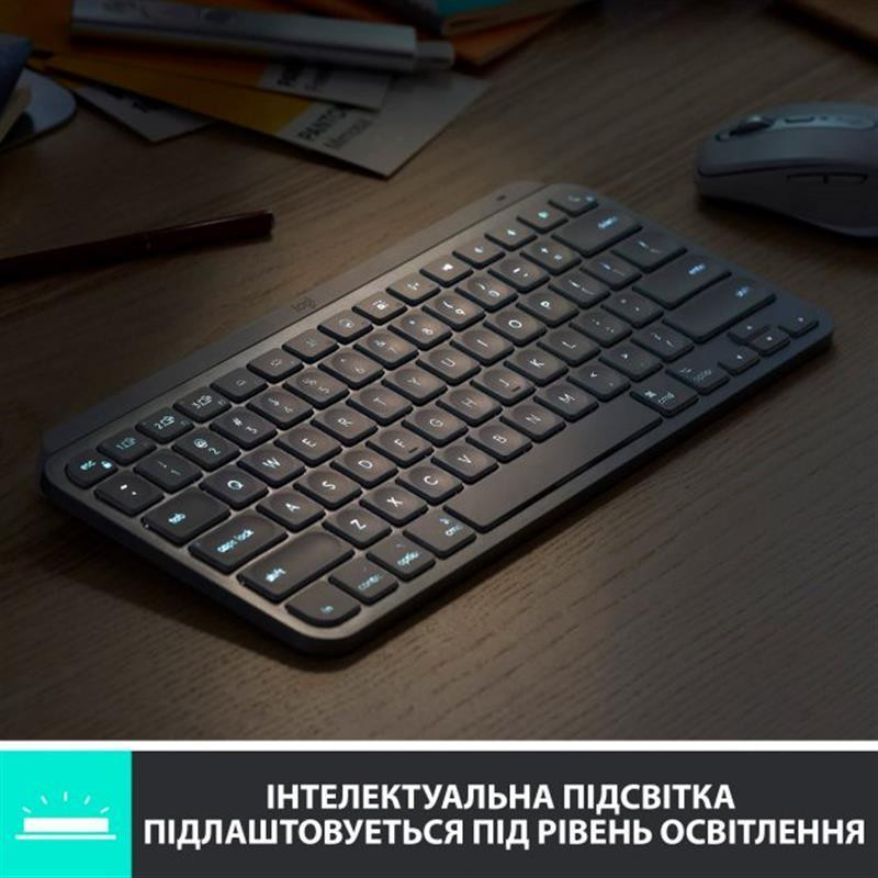 Клавіатура бездротова Logitech MX Keys Mini Wireless Illuminated UA Rose (920-010500) Рожевий Харків - фото 4