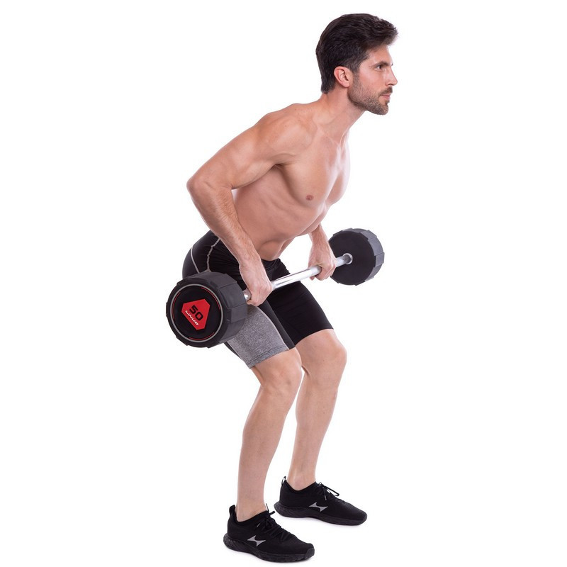 Штанга фіксована пряма поліуретанова LI NUO 3622-50 довжина 122 см 50 кг Київ - фото 9