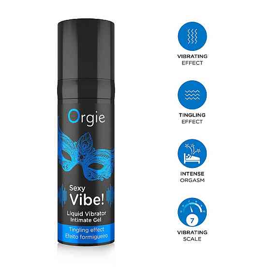 Рідкий вібратор Orgie Sexy Vibe! Liquid Vibrator, 15 мл, з ефектом мурашок Sex Aura Київ