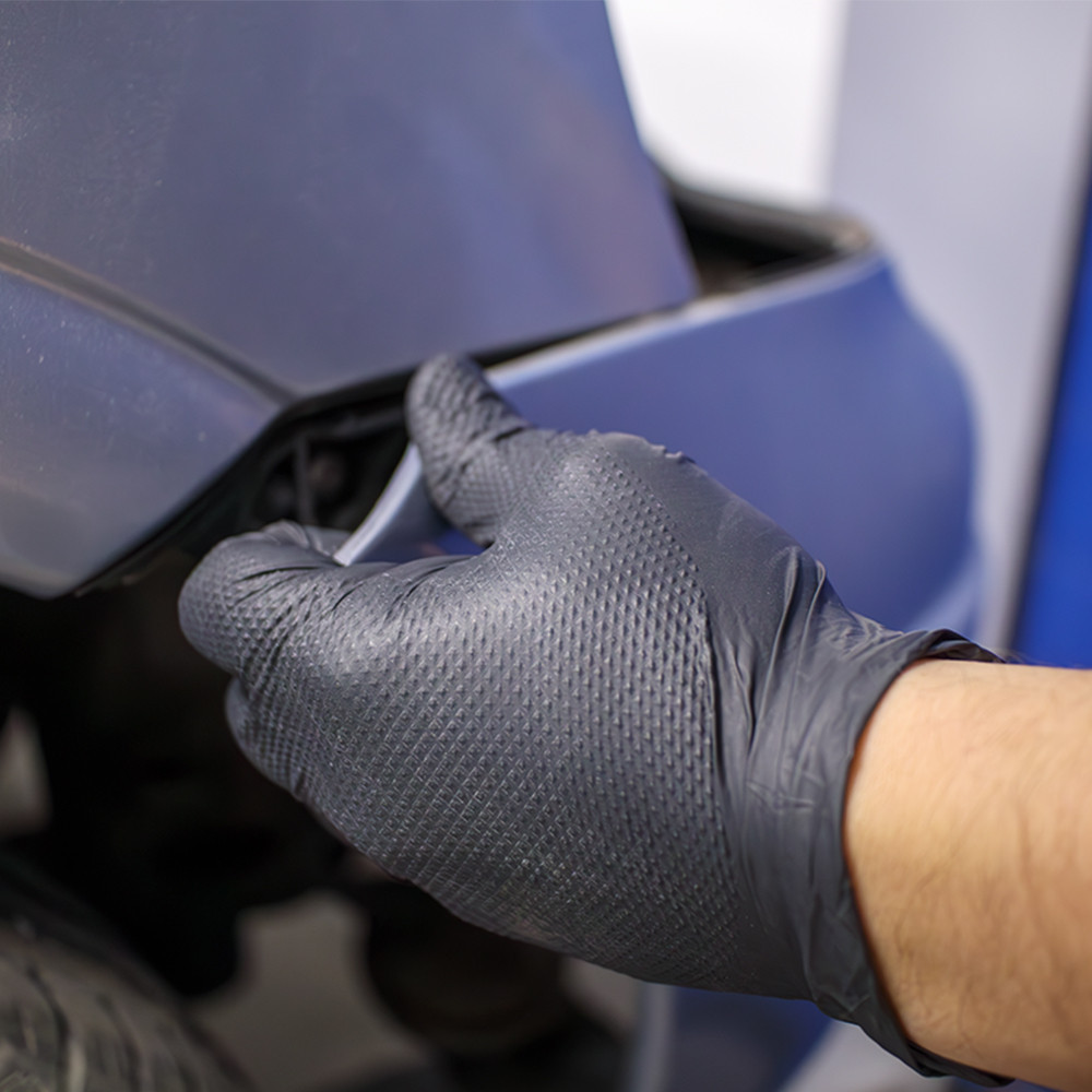 Рукавички нітрилові (0,2мм) одноразові ромбовидні 