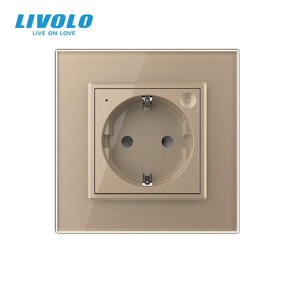 LIVOLO Розумна розетка EC з заземленням Livolo золото (VL-M7FCTC16AZ2-2AP) Коломия - фото 8