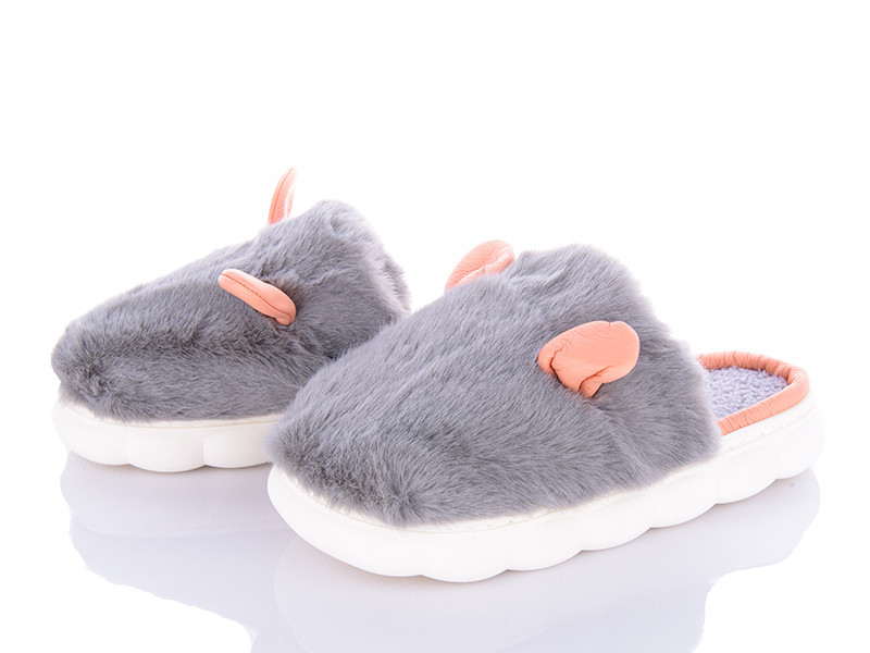 Тапки жіночі хутряні сірий вушка 40/41 Одеса - фото 1