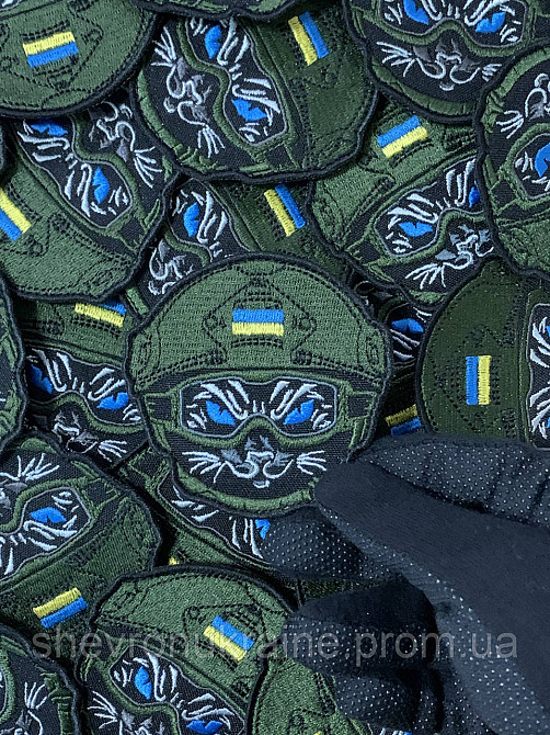 Шеврон черный кот (Форма контурная. На липучке) Размер 8x8см Киев - изображение 4