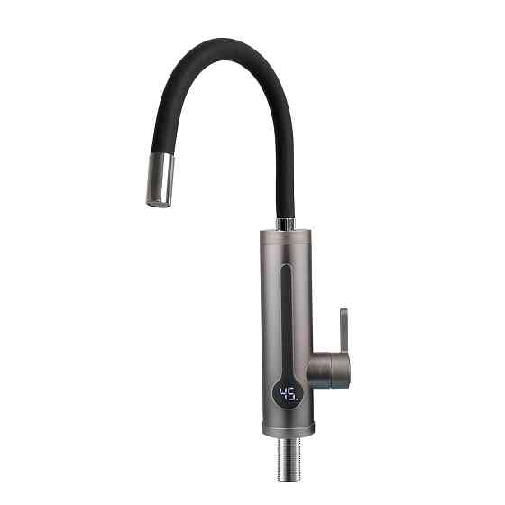 Проточный водонагреватель для кухни WEZER SDR-G18TR-Grey с гибким изливом (3,3 кВт + датчик темп.) Киев