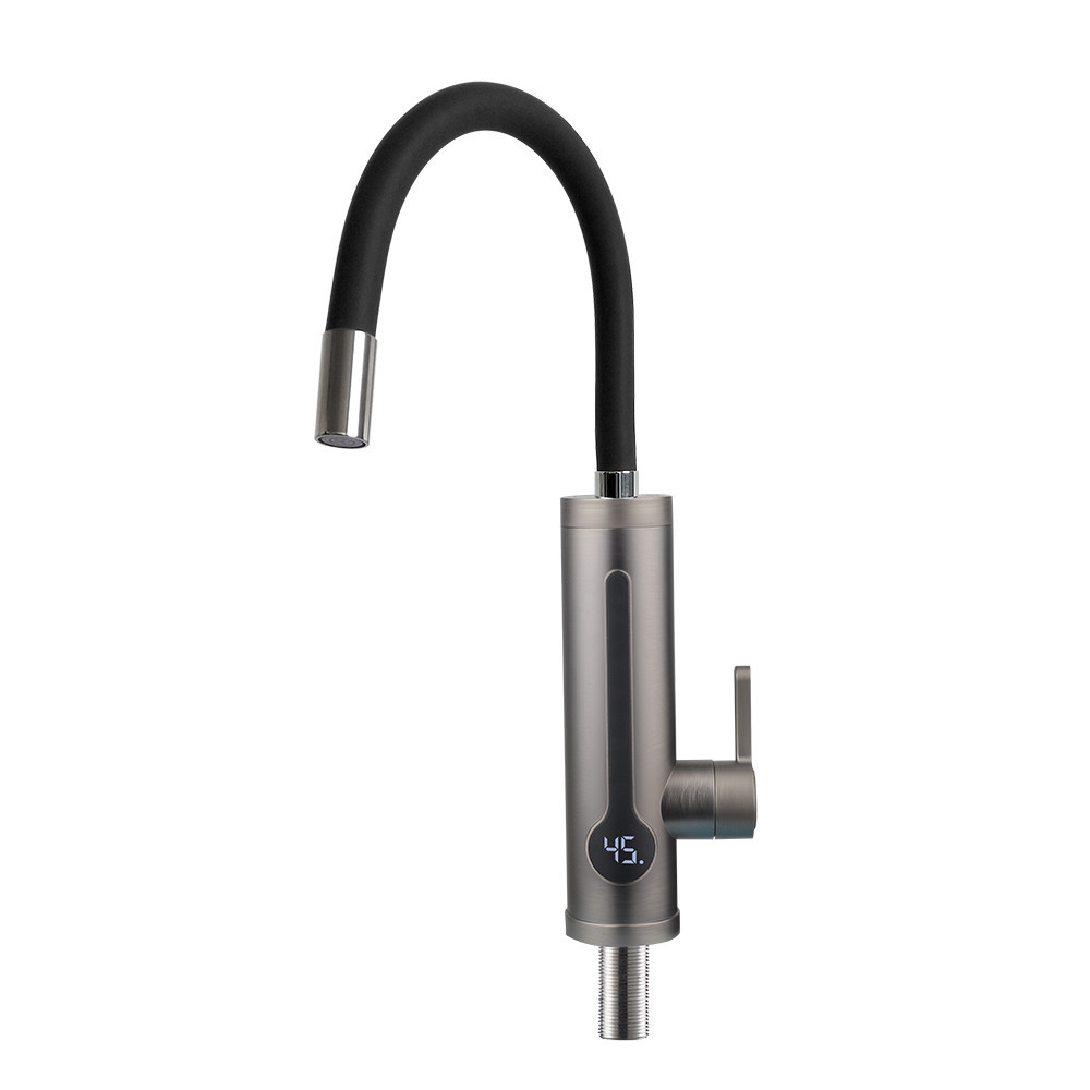 Проточный водонагреватель для кухни WEZER SDR-G18TR-Grey с гибким изливом (3,3 кВт + датчик темп.) Киев - изображение 1