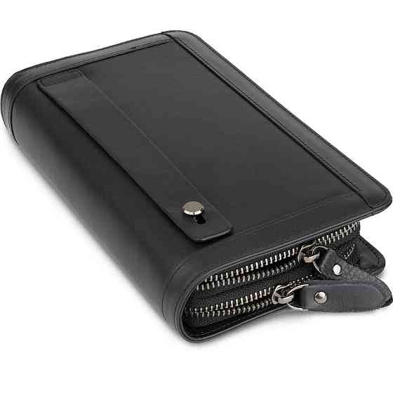 Мужской клатч-барсетка с ремешком на руку Vintage 14657 Черный Киев