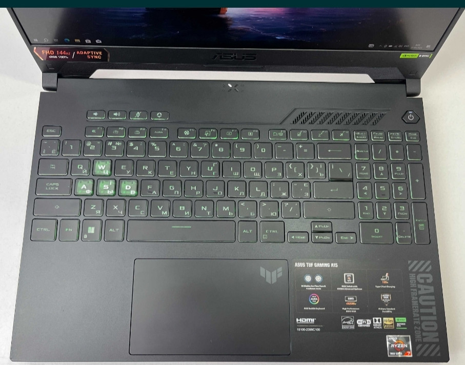 Ноутбук: ASUS 15 .6" 144Hz. 100%RGB Ryzen 7 7735HS RTX 4050 6Gb. 140W RGB 16Gb.512Gb. Харків - фото 2