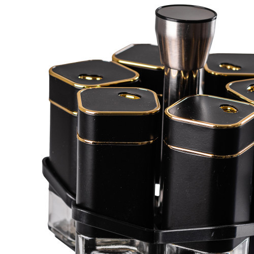 Набір для спецій карусель на підставці 12 баночок по 120 мл HP531T1026HJ Київ - фото 2