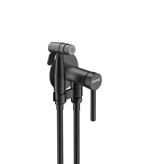 Гігієнічний душ прихованого монтажу GAPPO G7206-6 чорний Київ