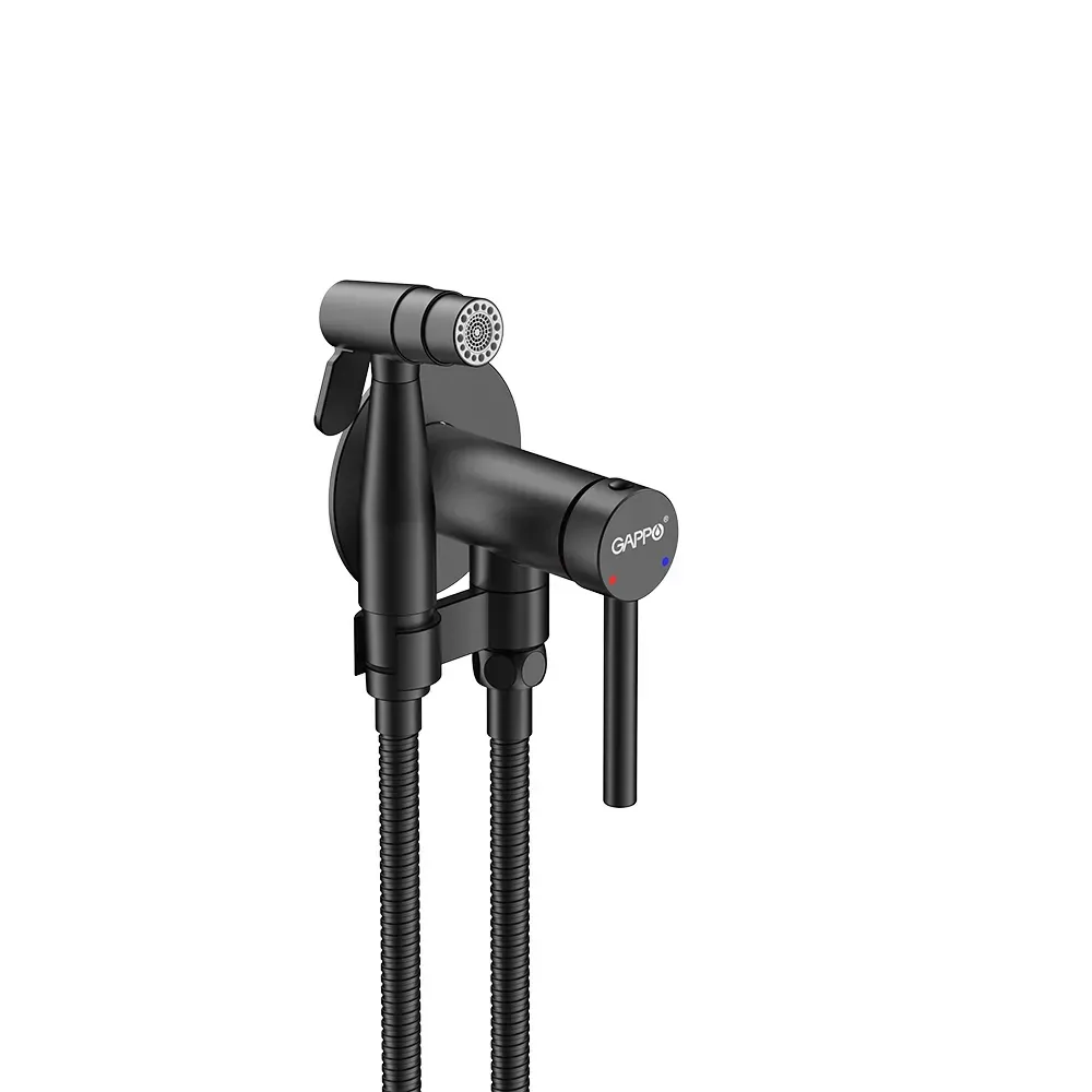 Гігієнічний душ прихованого монтажу GAPPO G7206-6 чорний Київ - фото 1
