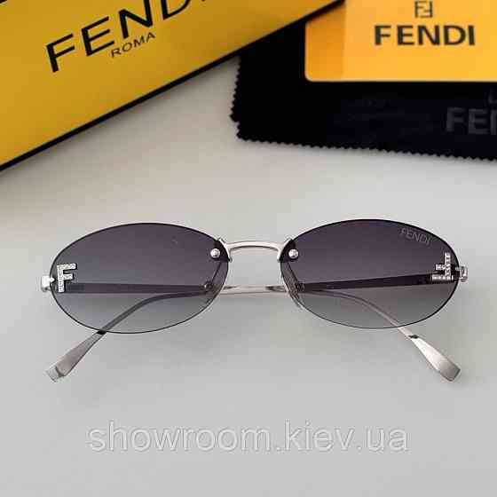 Жіночі брендові безоправні окуляри Fendi (48400) grey Київ