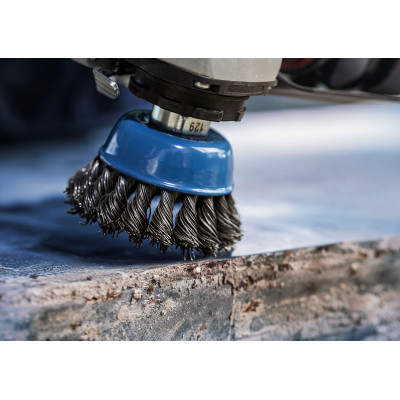 Щітка для електроінструменту Bosch Professional чашкова, сталь, 75мм, 0.5мм, M14 (1.608.622.029) Вінниця - фото 12