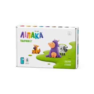 Набор для творчества Lipaka пластилина самозатверд. Коровка, пёсик, овца (60024-UA01) Винница