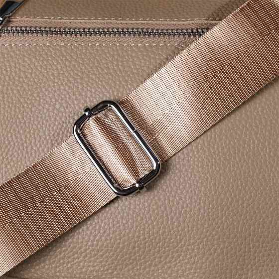 Напівкругла сумка для жінок з натуральної шкіри Бежевий (Vintage) Київ