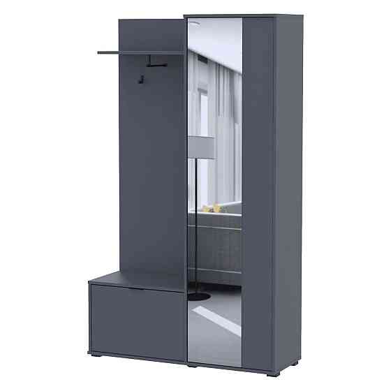 Прихожая с зеркалом Doros Дора 113,5х40х192 см Графит (DRS-011341) Днепр