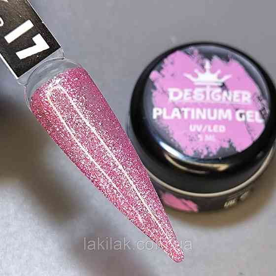 Гель-фарба P17 Designer Platinum Gel з блистками 5мл Херсон