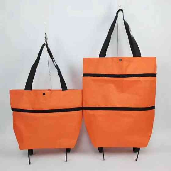 Сумка-візок на колесах 2в1,46х27х12 см,Помаранчева SBR Київ