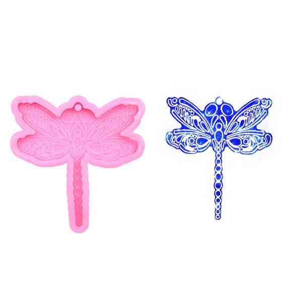 Молд силиконовый Стрекоза 83 на 80 мм розовый Киев