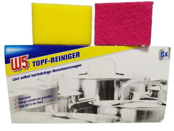 Губка для мытья посуды W5 6 шт Львов - изображение 1