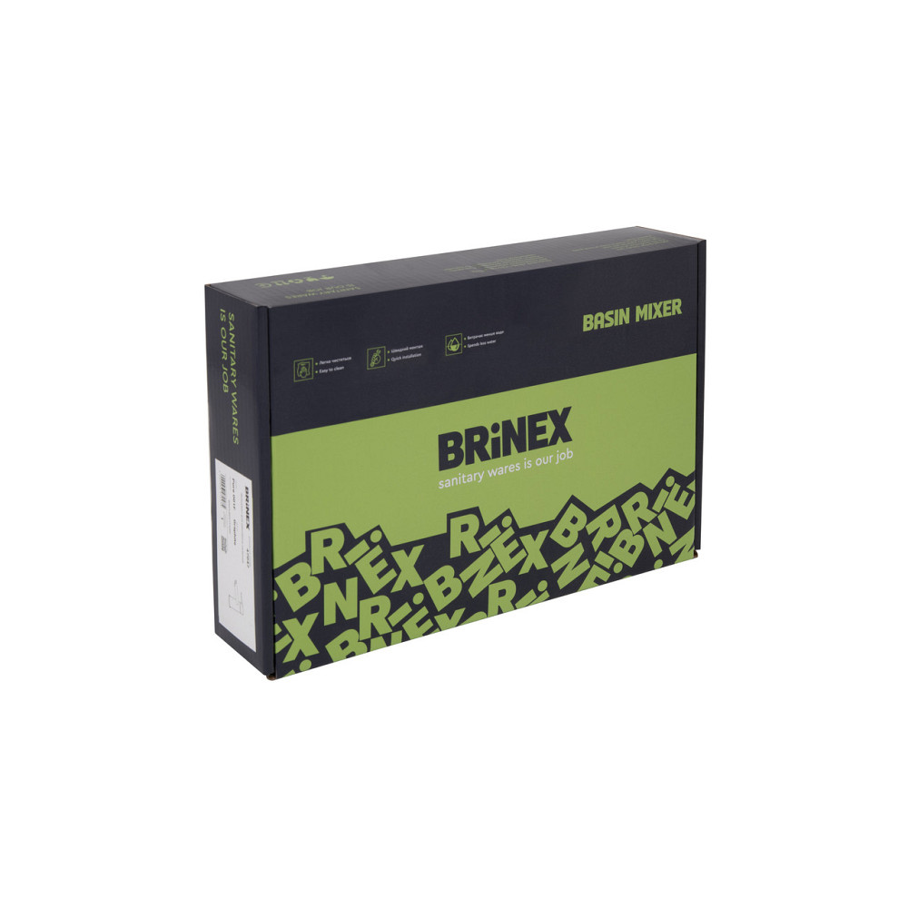 Смеситель для раковины Brinex Pure 001F низкий Nickel BRIPUR001FNKL Киев - изображение 9