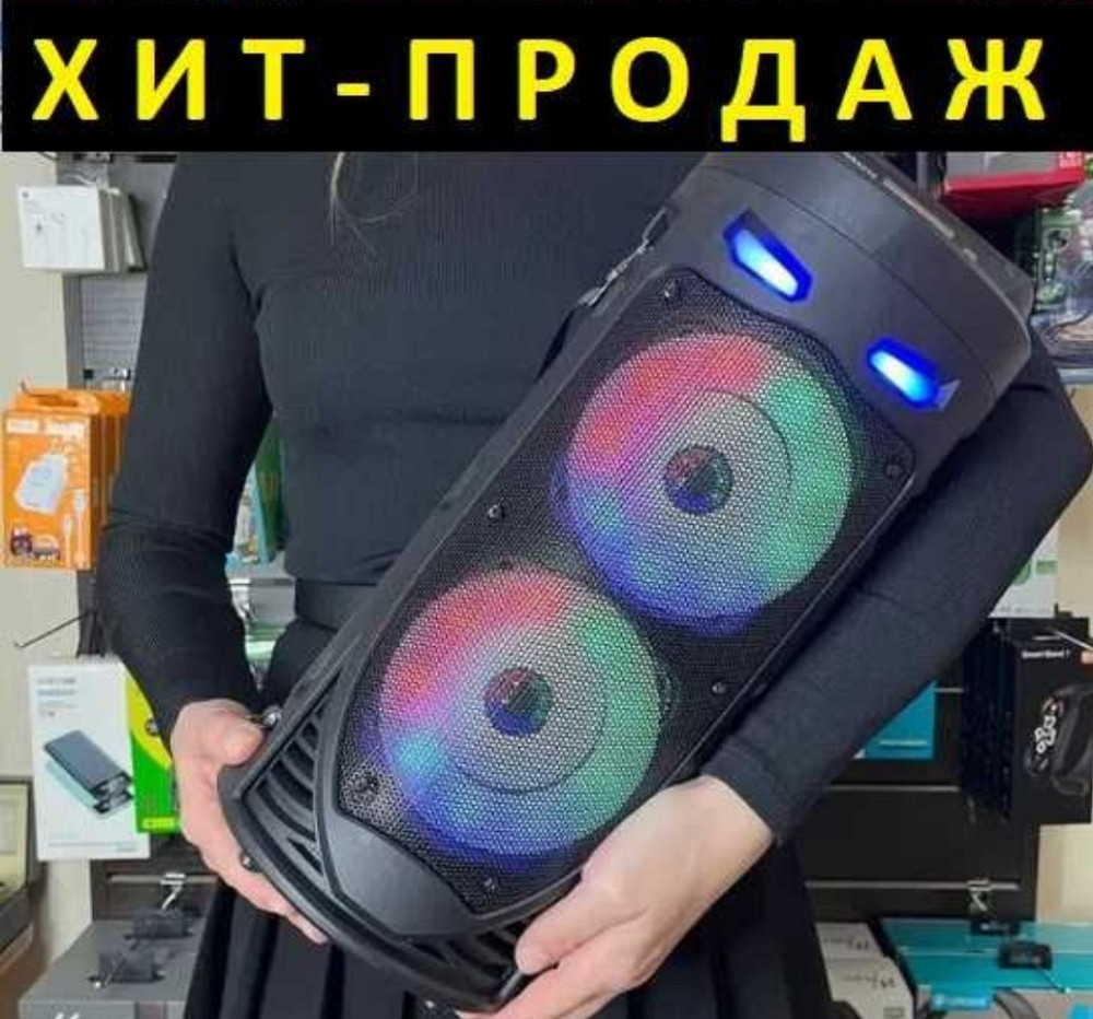Колонка портативна для караоке, акустична система, сабвуфер, мікрофон. Київ - фото 6