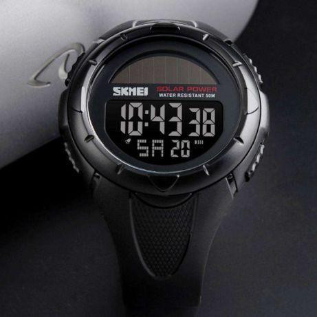 Чоловічий спортивний годинник Skmei 1405 Solar на сонячній батареї Чорний Вінниця - фото 5