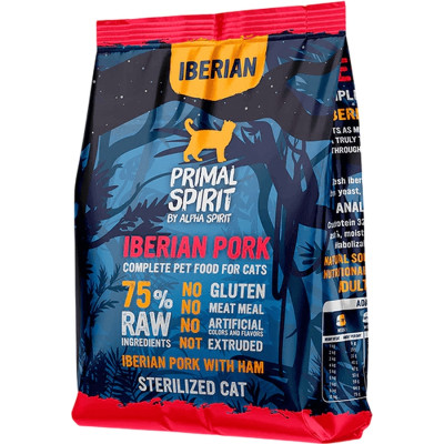 Сухой корм для кошек Alpha Spirit Primal Iberian Pork 1 кг (8436586311483) Винница - изображение 1