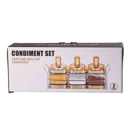 Банки для сипучих продуктів набір із 3 шт на металевій підставці HP531FS1030Y Київ