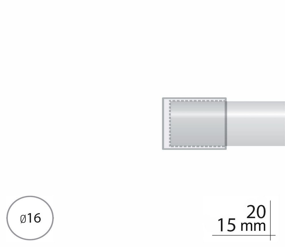 Закінчення для карнизу Orvit ЗАГЛУШКА 16 мм ХРОМ Львів - фото 2