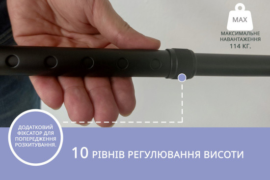 Тростина алюмінієва телескопічна Doctor Life 11874/SZ-BL чорний Дніпро - фото 2