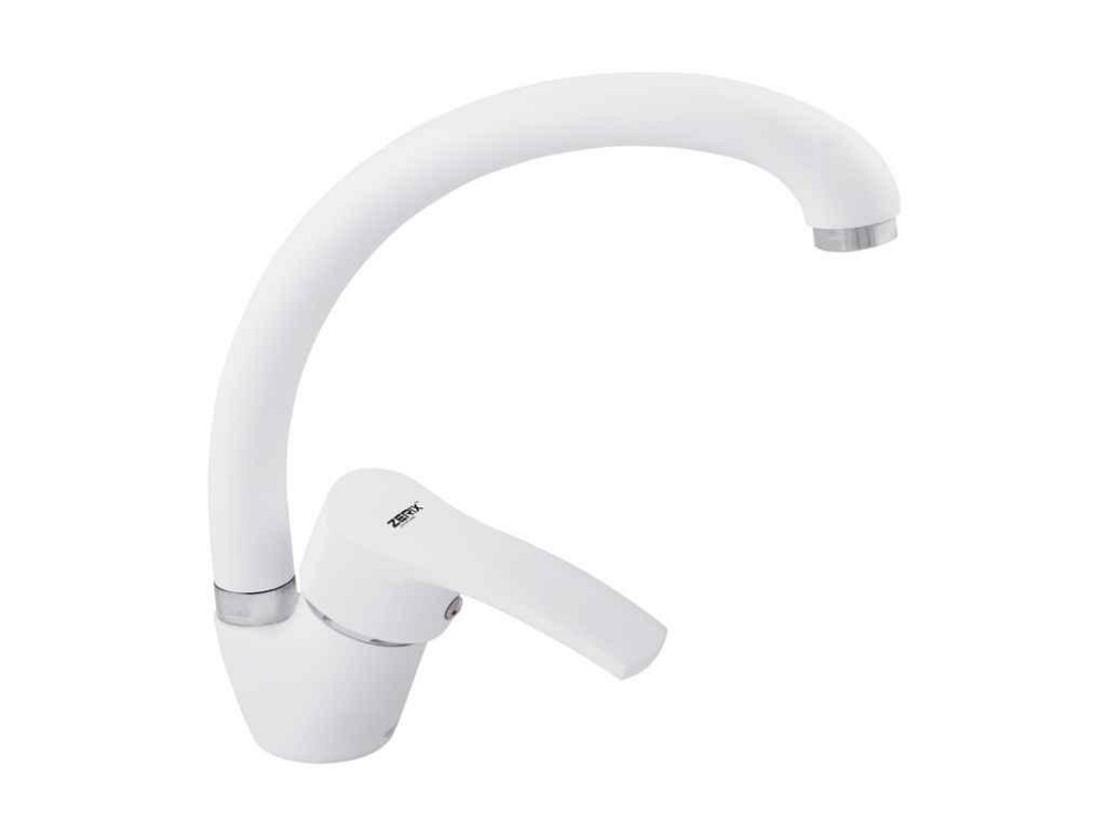 Смеситель для кухни на мойку Белый YUB 279 WHITE ТМ ZERIX Solmir Киев - изображение 1